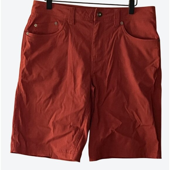 Prana Brion Men's Size 32 Rust Red Nylon Blend Shorts 32" x 10" - Picture 1 of 8